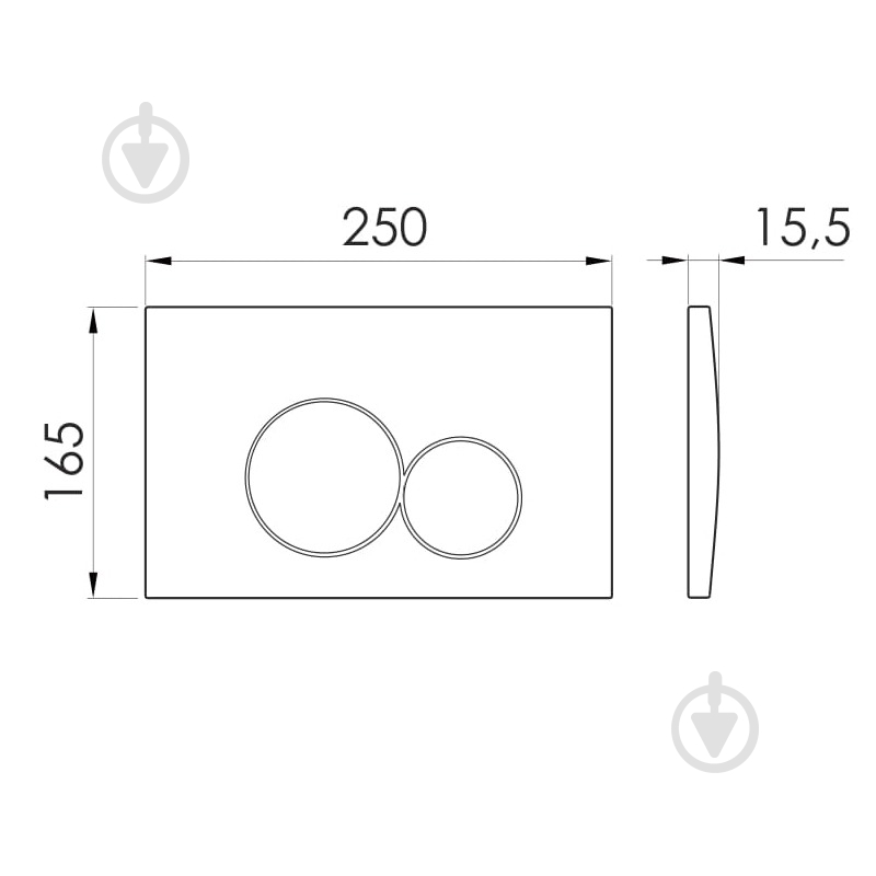 Панель змиву Imprese i7116PB чорний soft-touch - фото 2
