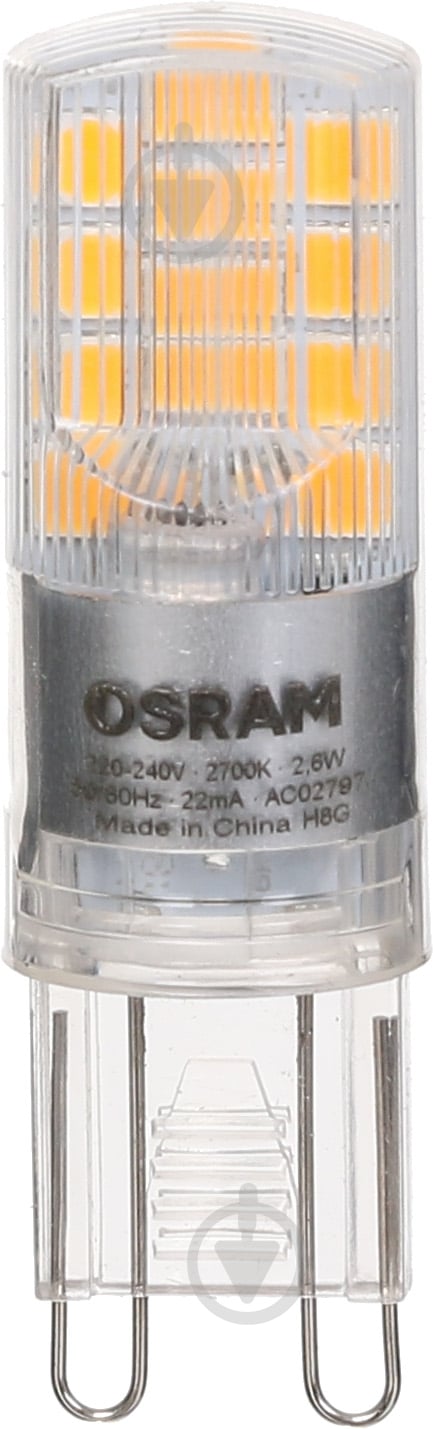 Лампа светодиодная Osram 2,6 Вт капсульная прозрачная G9 220 В 2700 К 4058075056688 - фото 1