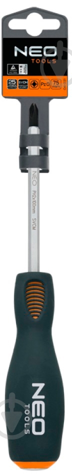 Отвертка NEO tools крестовая PZ1 x 100 мм, CrMo 04-032 - фото 2