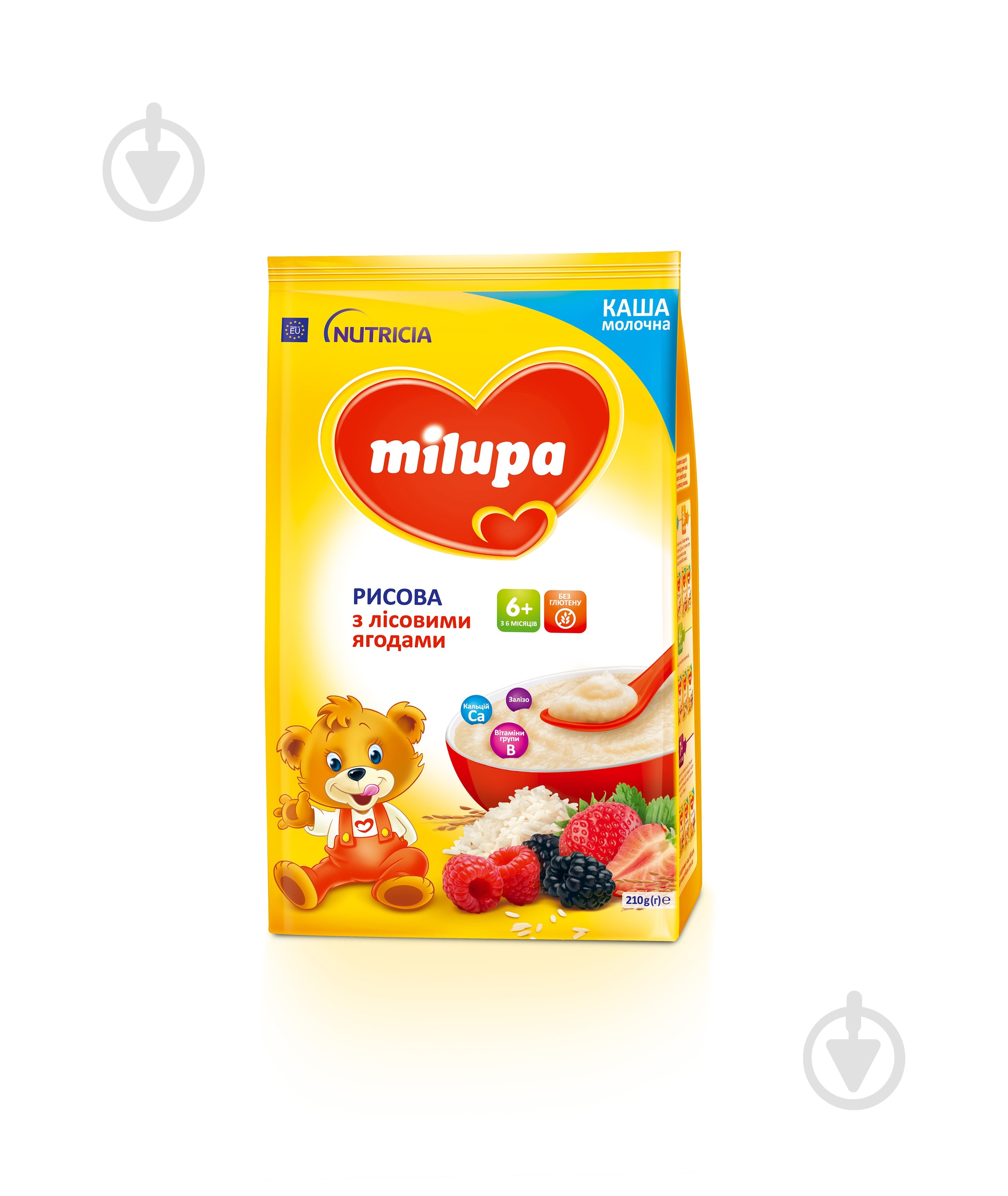 Каша молочная Milupa от 6 месяцев рисовая с лесными ягодами 210 г - фото 1
