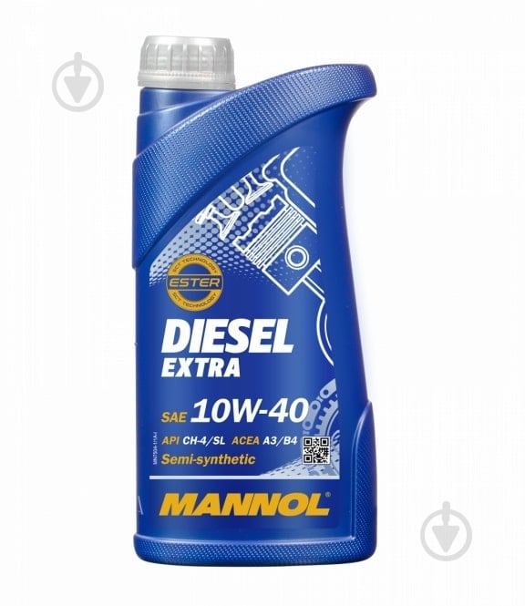 Моторное масло полусинтетическое Mannol 7504 Diesel Extra 10W-40 1 л (17152) - фото 3