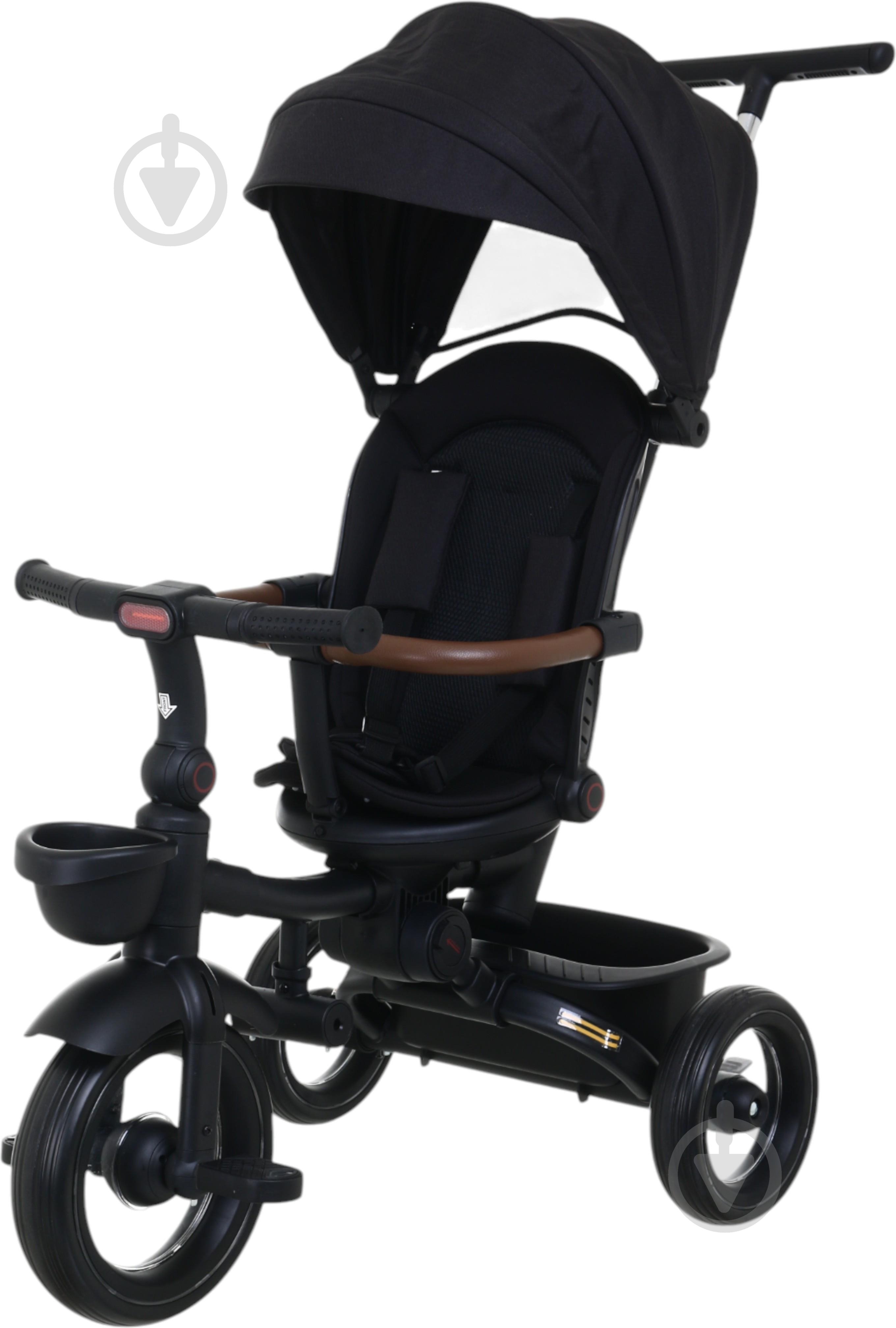 Велосипед дитячий MaxxPro kids триколісний з балдахіном чорний 2750009 - фото 1