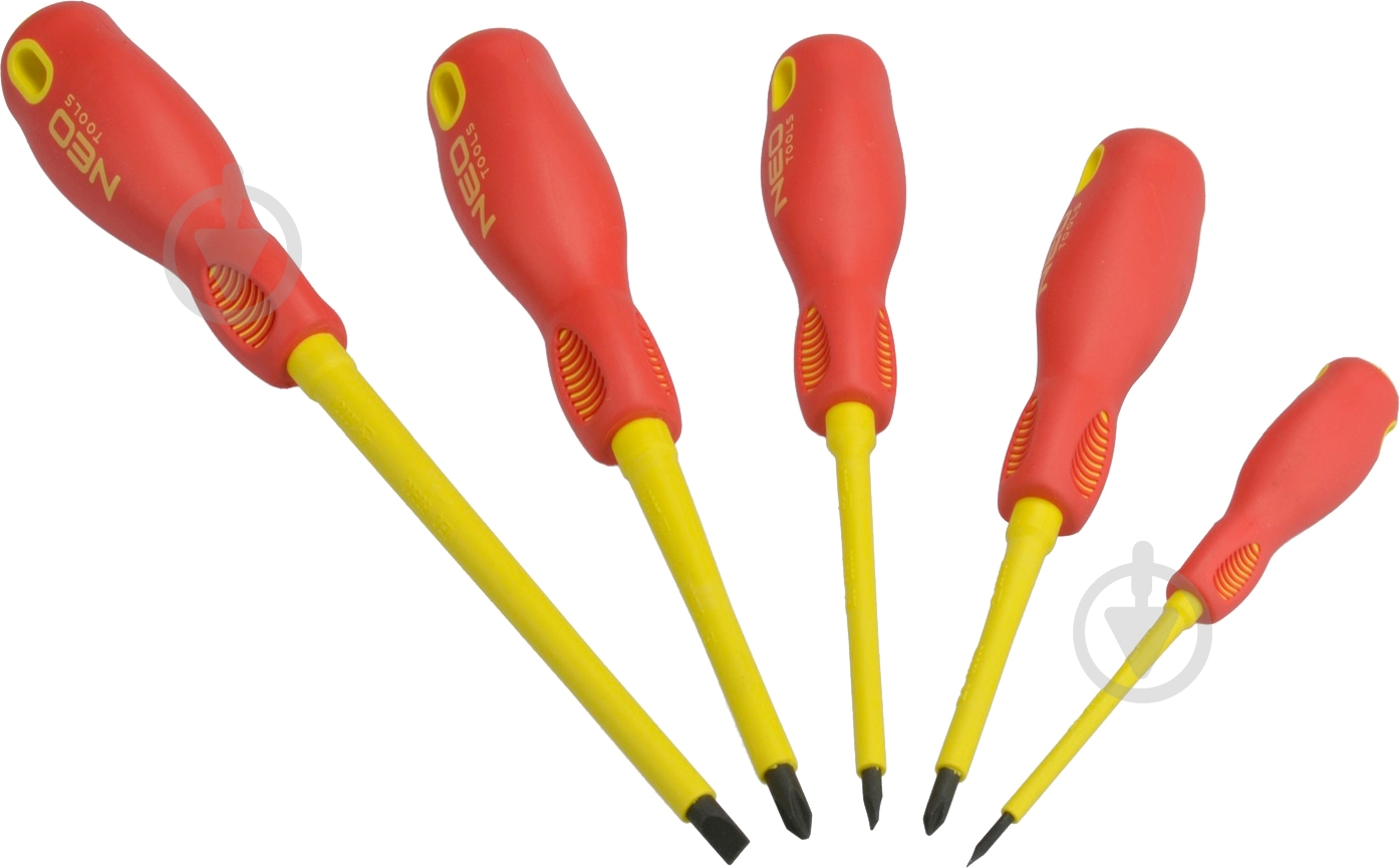 Набір викруток NEO tools (1000 В) 5 шт. 04-220 - фото 5 Набір викруток NEO tools (1000 В) 5 шт. 04-220 - фото 5