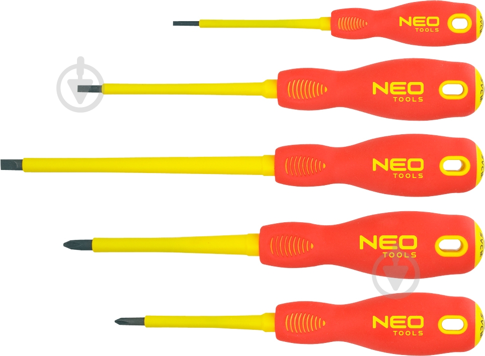 Набір викруток NEO tools (1000 В) 5 шт. 04-220 - фото 1 Набір викруток NEO tools (1000 В) 5 шт. 04-220 - фото 1