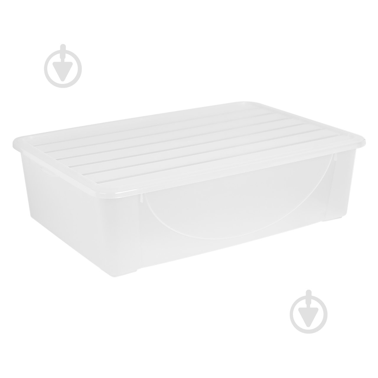 Контейнер для зберігання із кришкою Алеана 122042 22 л прозоро-матовий підкроватний 150x375x550 мм - фото 1