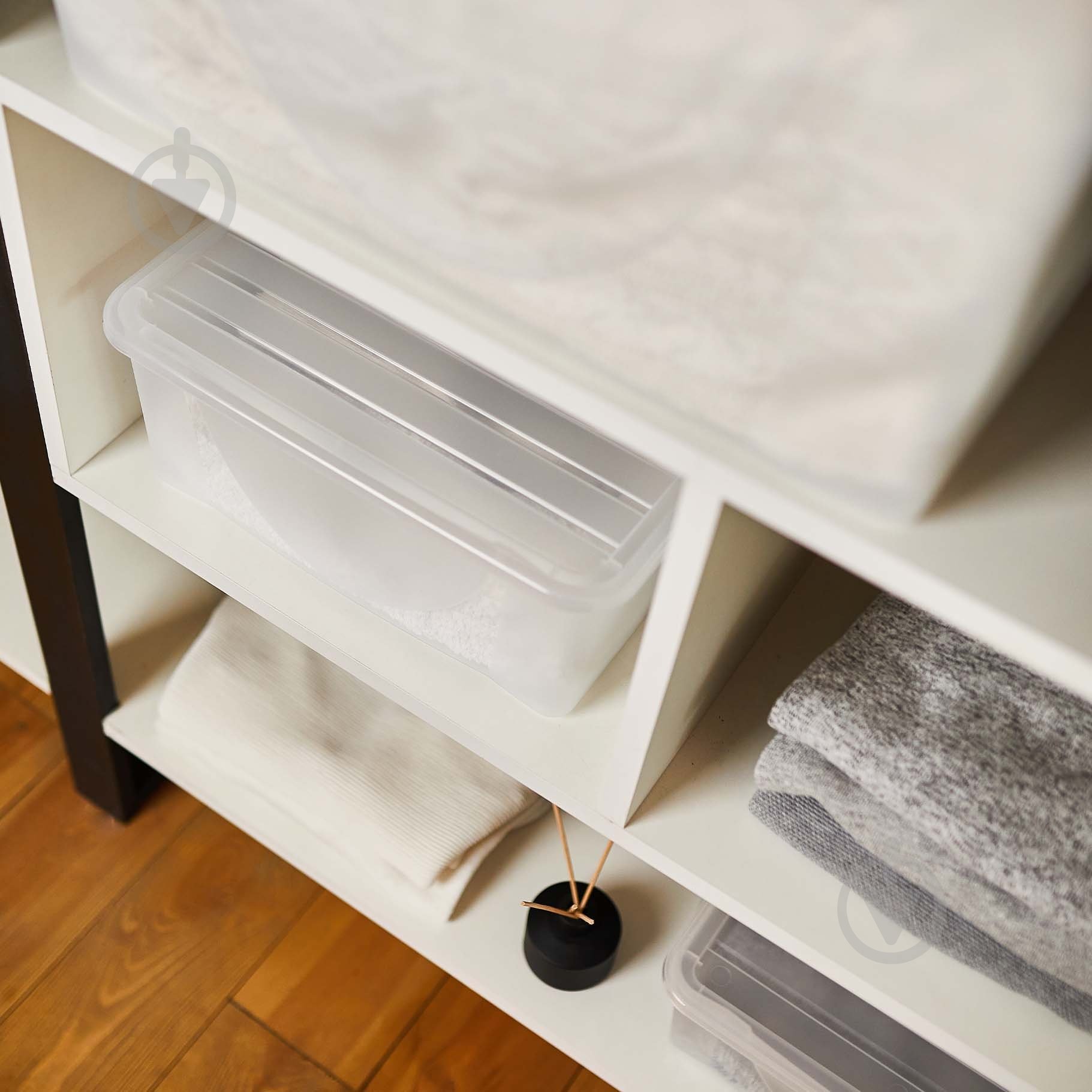 Контейнер для зберігання із кришкою Алеана 122042 22 л прозоро-матовий підкроватний 150x375x550 мм - фото 2