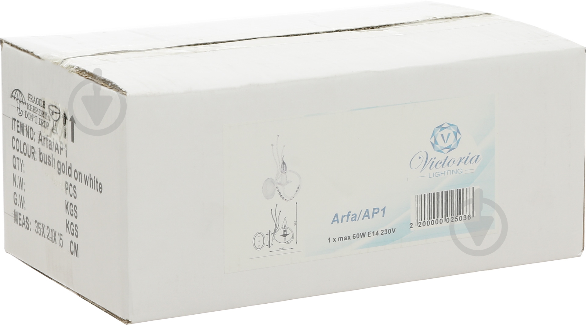 Бра Victoria Lighting 1x40 Вт E14 античний білий Arfa/AP1 - фото 4
