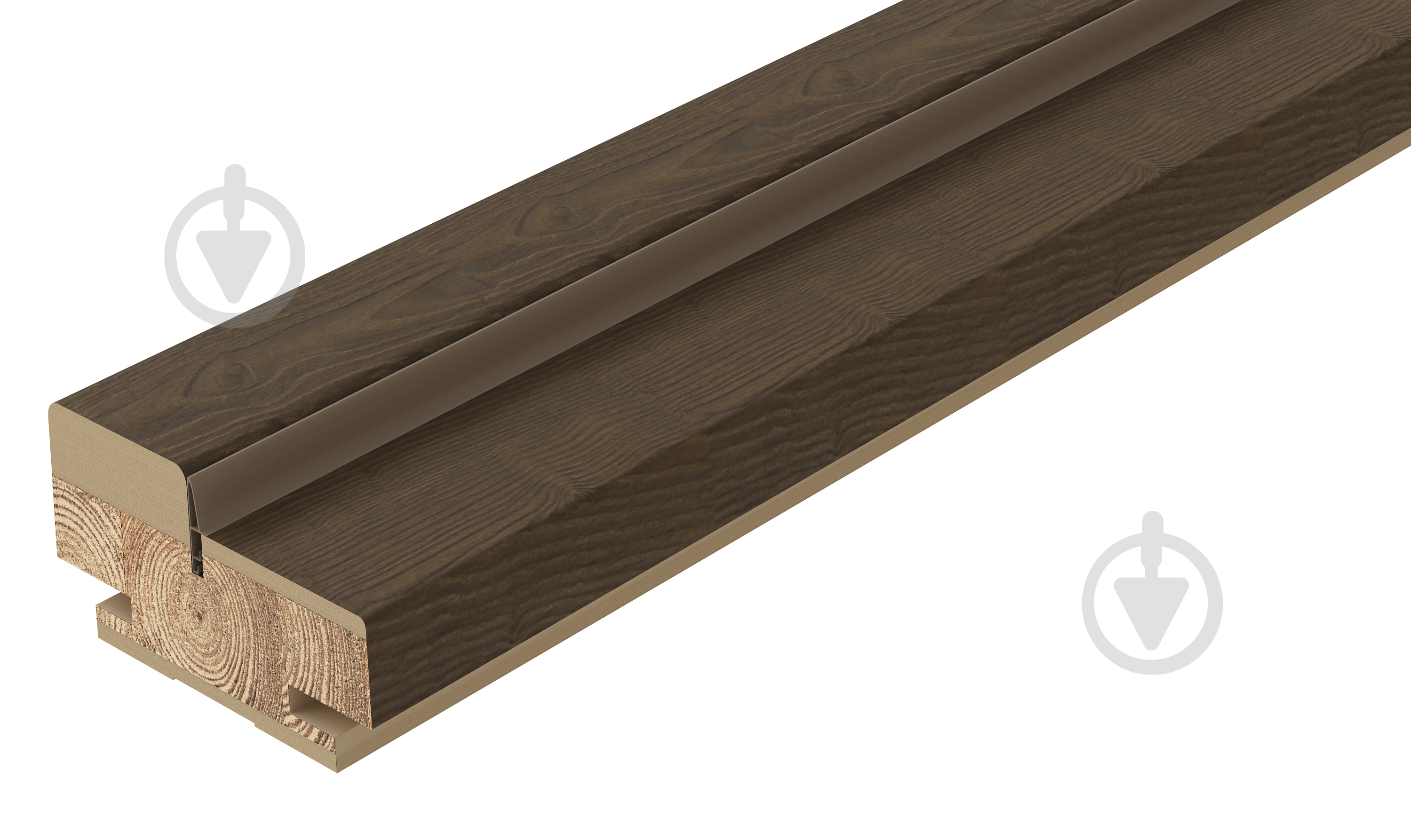 Дверная коробка телескопическая Термінус 2100х80 мм фундук - фото 1