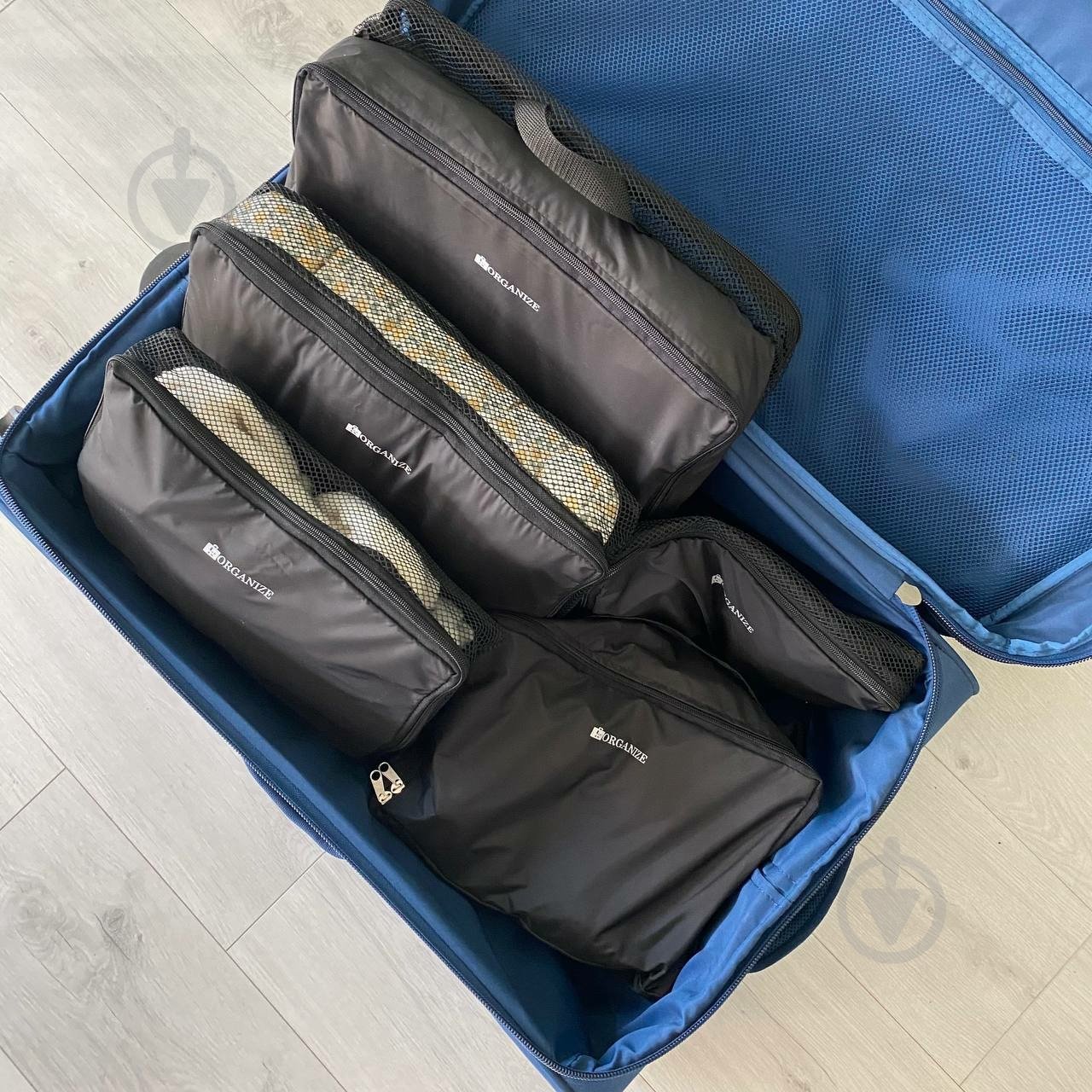 Набор органайзеров Organize C002-black в чемодан 110x300xмм - фото 2 Набор органайзеров Organize C002-black в чемодан 110x300xмм - фото 2