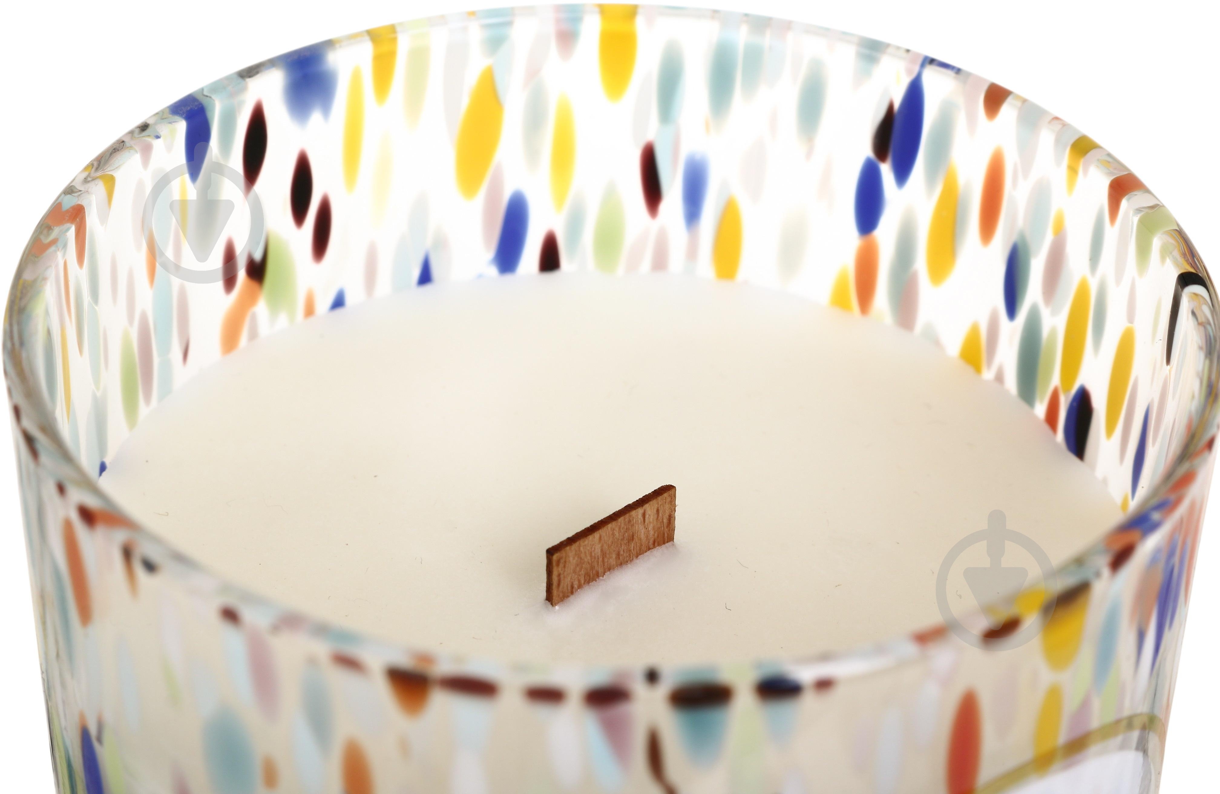 Свеча ароматическая Sensio Gift 8х10 см конфетти - фото 3