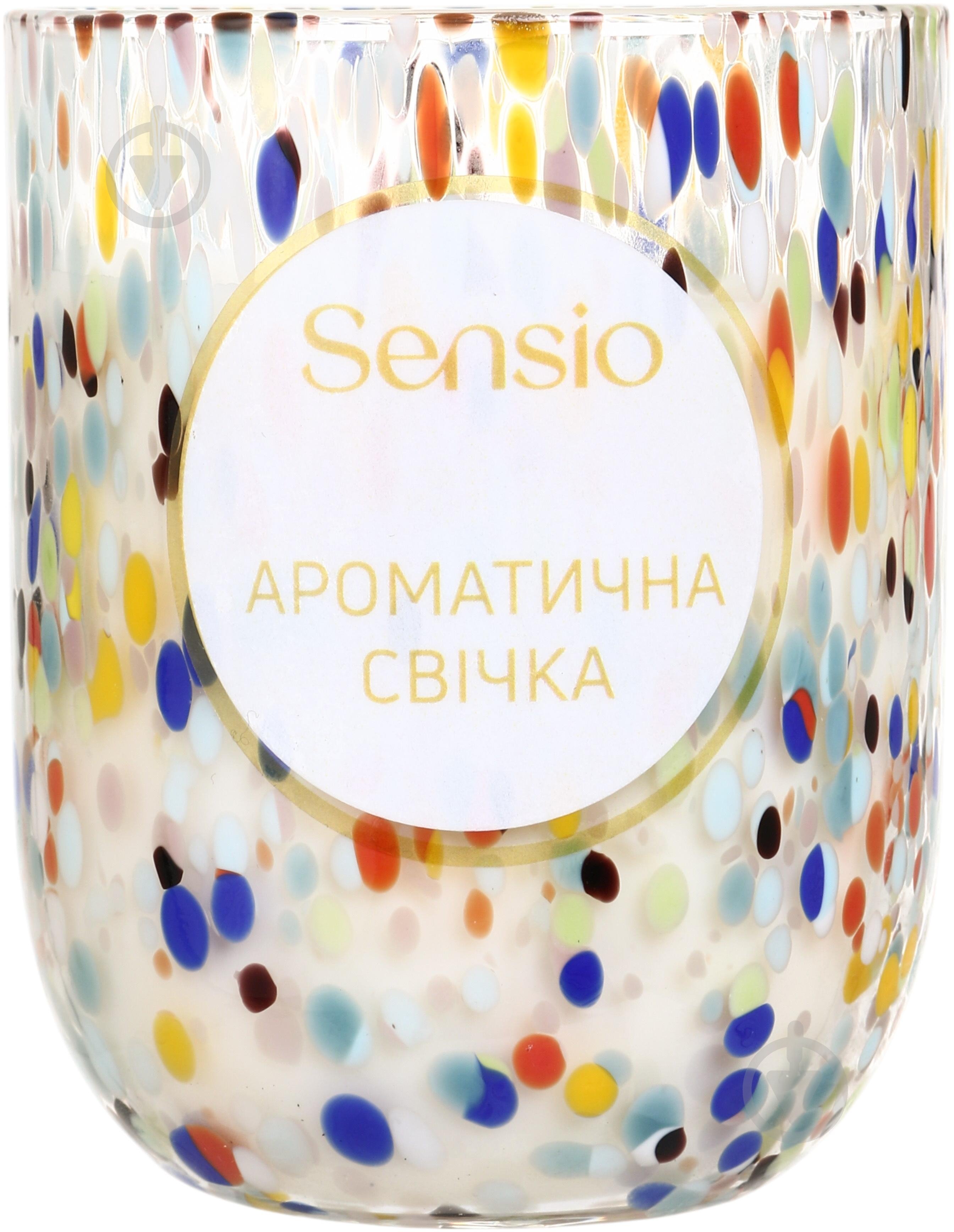 Свеча ароматическая Sensio Gift 8х10 см конфетти - фото 1