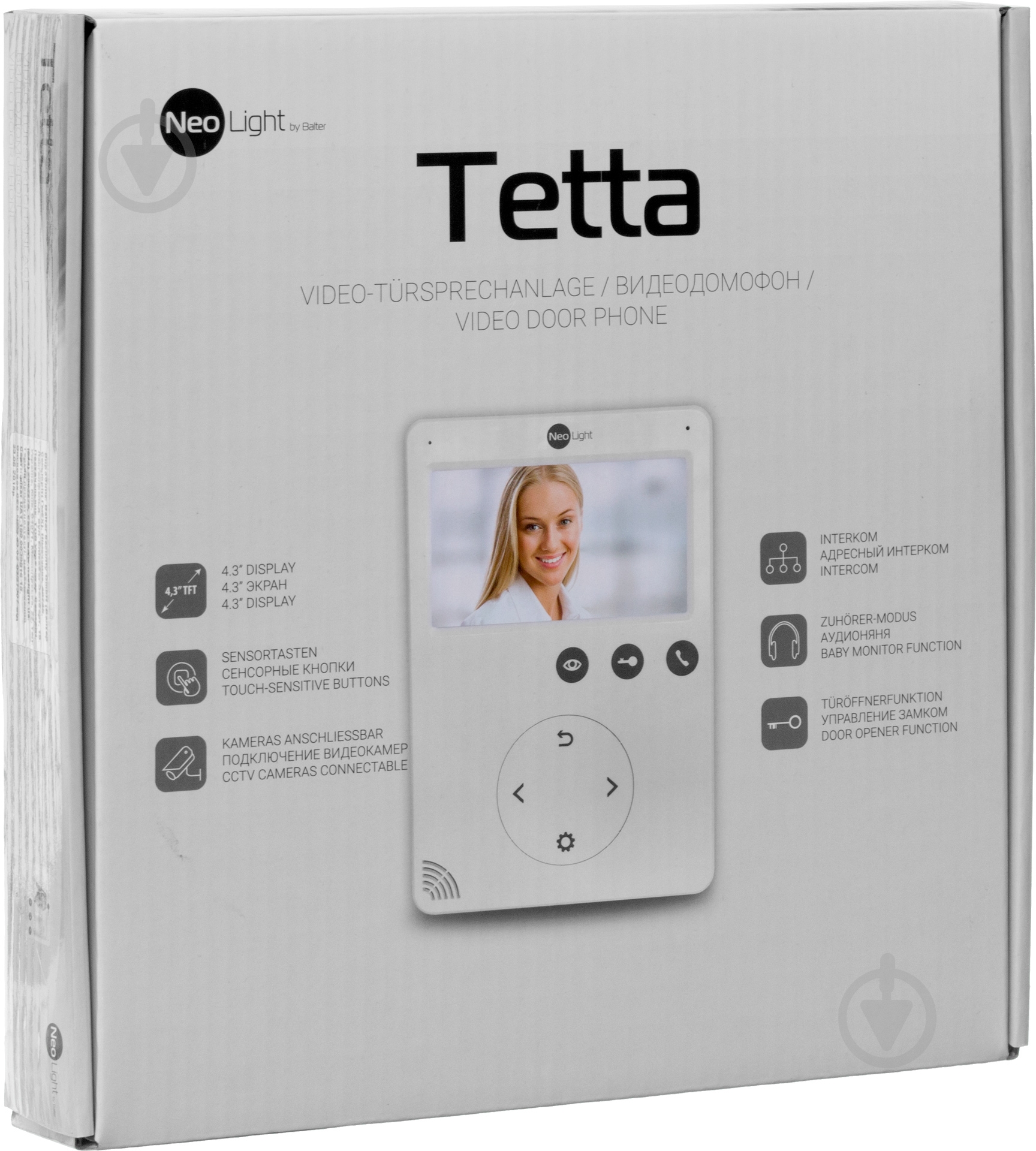 Видеодомофон NeoLight Tetta 4.3" TFT LCD 480x234 - фото 5 Видеодомофон NeoLight Tetta 4.3" TFT LCD 480x234 - фото 5