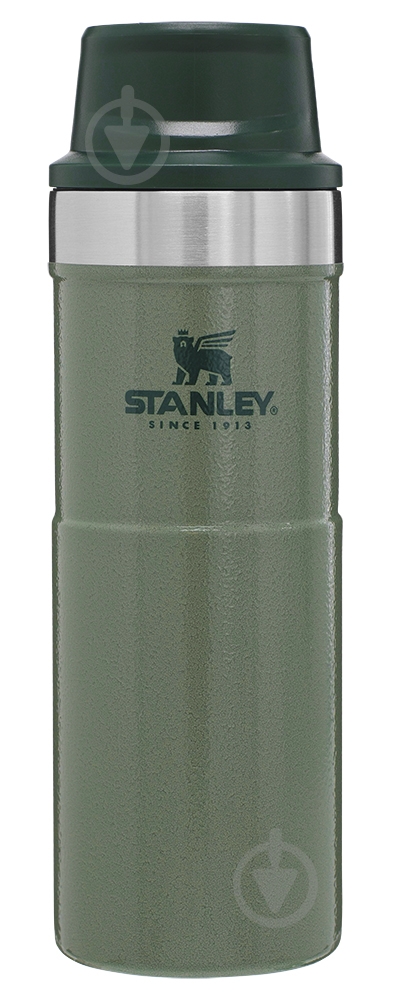 Термочашка Stanley Classic Trigger-action Hammertone Green 0.47 л - фото 1 Термочашка Stanley Classic Trigger-action Hammertone Green 0.47 л - фото 1