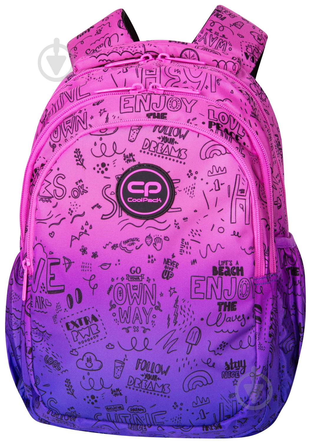 Ранец школьный CoolPack Jerry Purple Scribble - фото 1