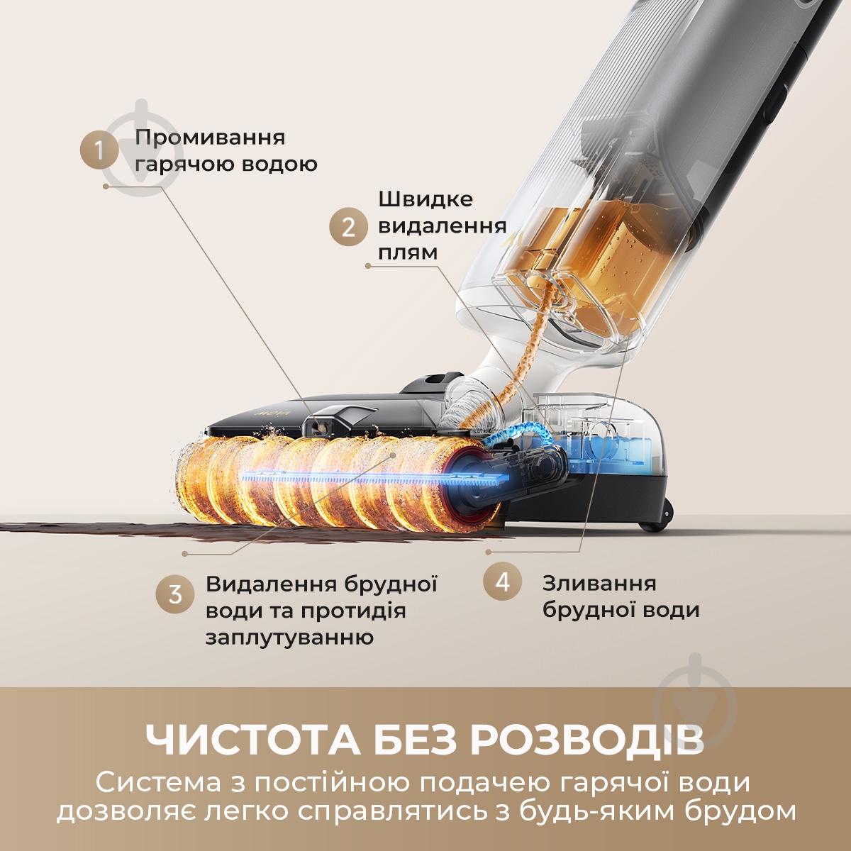 Пилосос миючий MOVA X4 Pro (HMH17A) black - фото 6 Пилосос миючий MOVA X4 Pro (HMH17A) black - фото 6