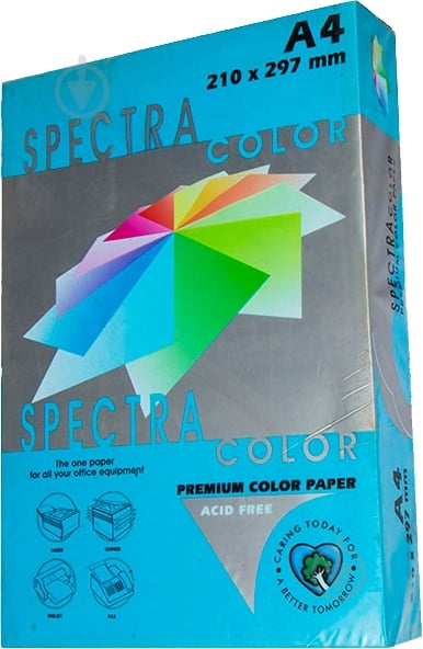 Папір офісний кольоровий CRYSTAL A4 80 г/м синій 100 аркушів - фото 2