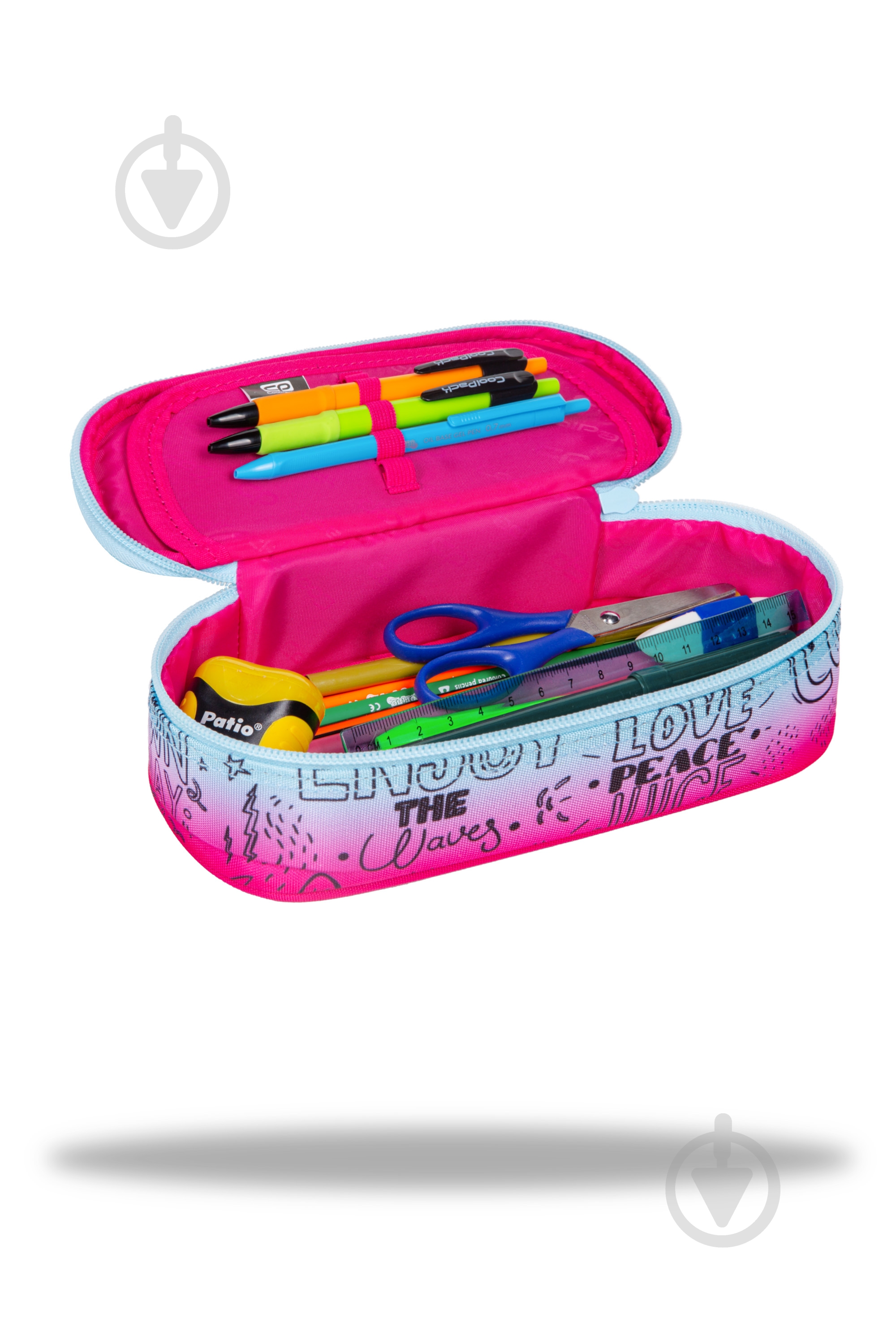 Пенал Campus Pink Scribble CoolPack рожево-блакитний - фото 2
