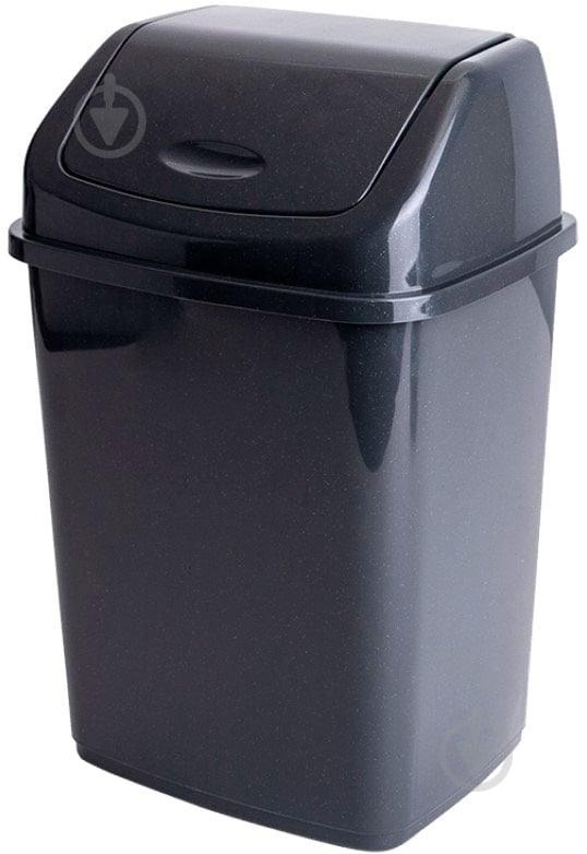 Відро для сміття Алеана 5 л граніт 122061 - фото 1