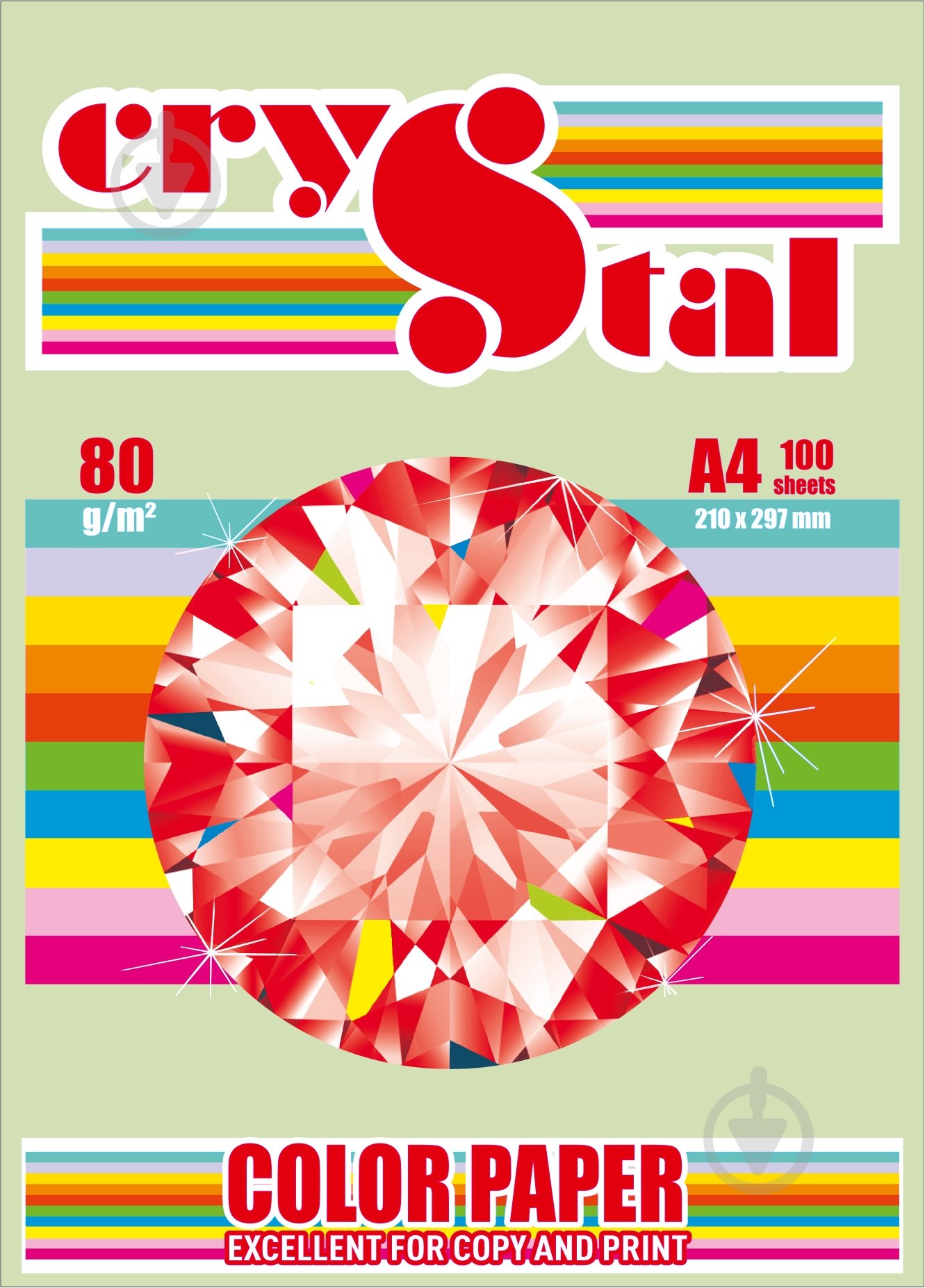 Папір офісний кольоровий Spectra Color A4 80 г/м світло-зелений 100 аркушів - фото 1