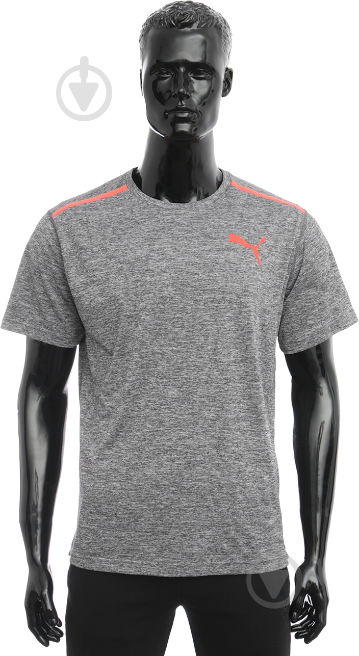 Футболка Puma BONDED TECH SS TEE 51463001 р.S темно-серый - фото 1