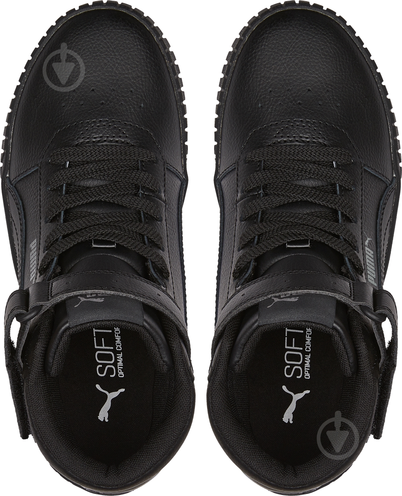 Кроссовки для девочек демисезонные Puma CARINA 2.0 MID JR 38737601 р.37 черные - фото 5