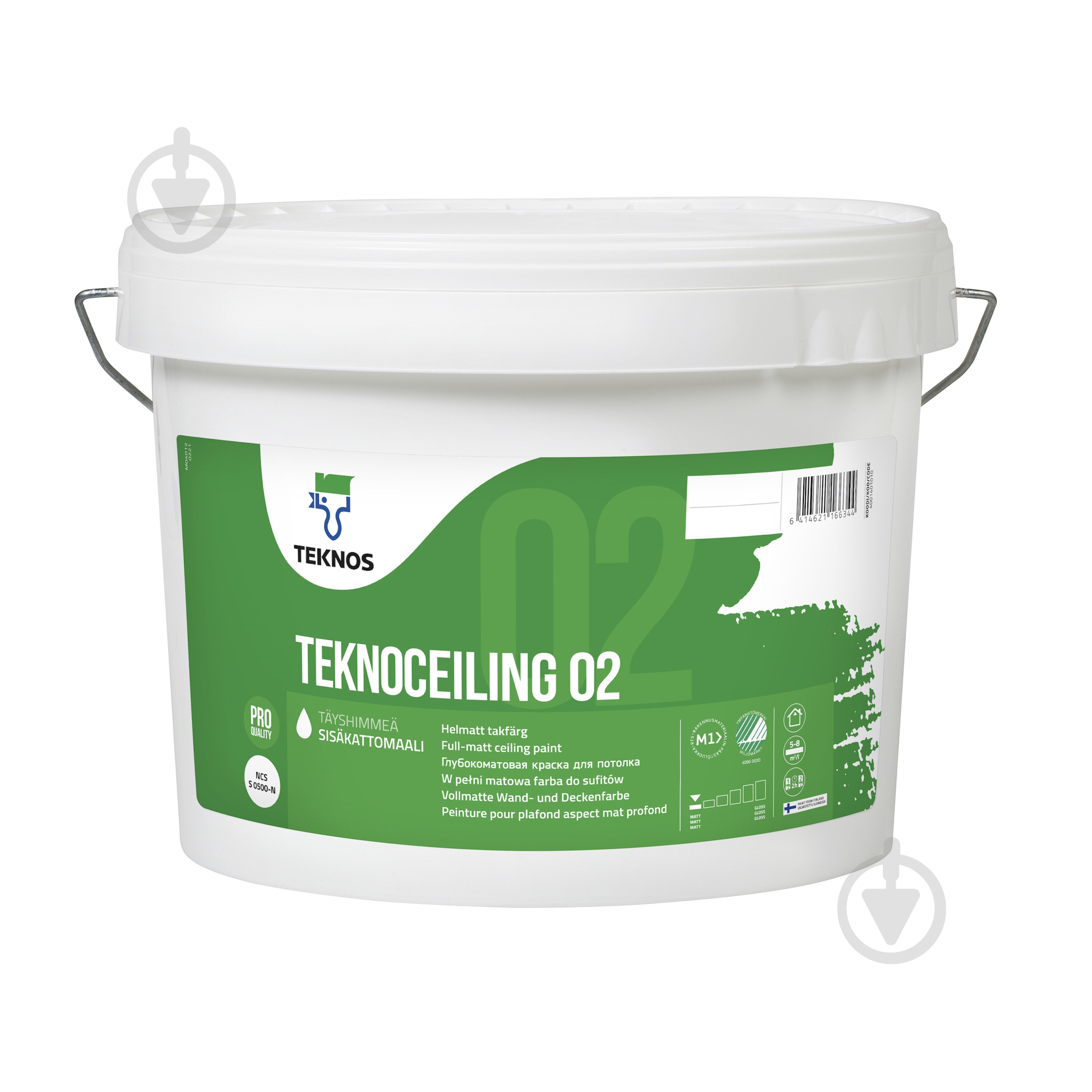 Краска интерьерная TEKNOS TEKNOCEILING 02 глубокий мат біла 3 л - фото 1 Краска интерьерная TEKNOS TEKNOCEILING 02 глубокий мат біла 3 л - фото 1