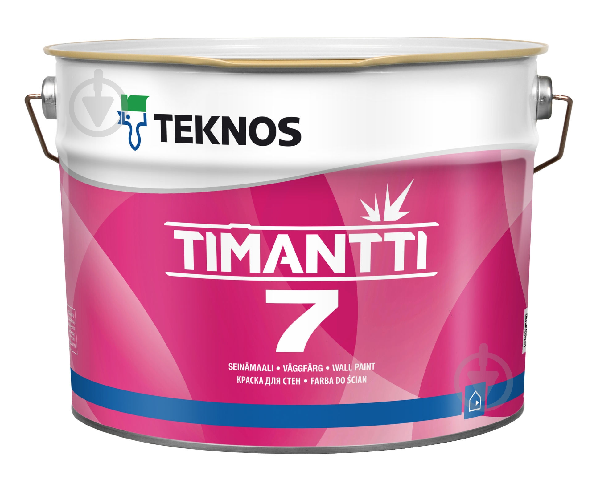 Краска TEKNOS TIMANTTI 7 мат біла 9 л - фото 1 Краска TEKNOS TIMANTTI 7 мат біла 9 л - фото 1