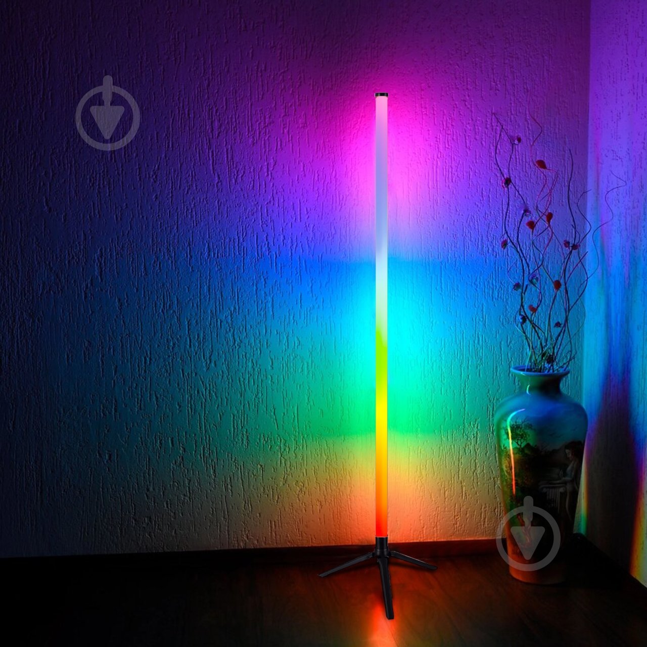 Торшер Eurolamp без цоколя зелений LED-FLD-10W(RGB)W - фото 3