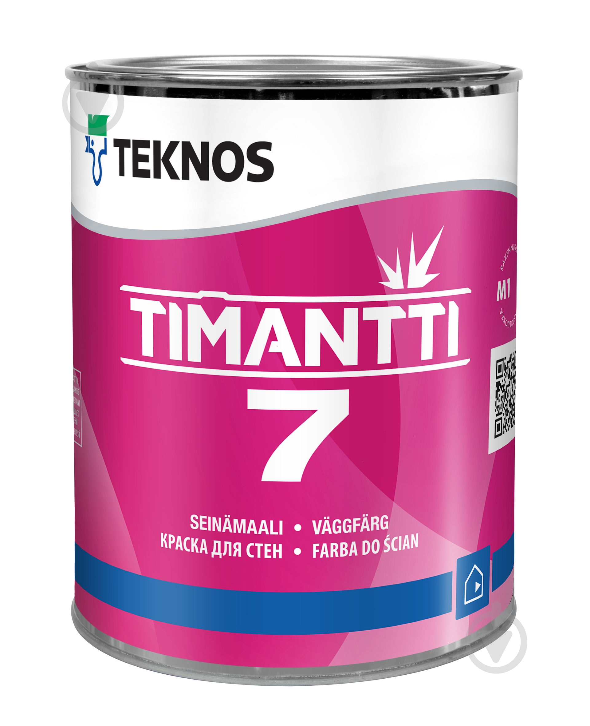 Краска TEKNOS TIMANTTI 7 мат біла 0,9 л - фото 1