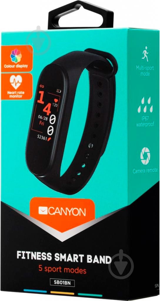 Фитнес-браслет Canyon SB-01 black CNE-SB01BN - фото 7