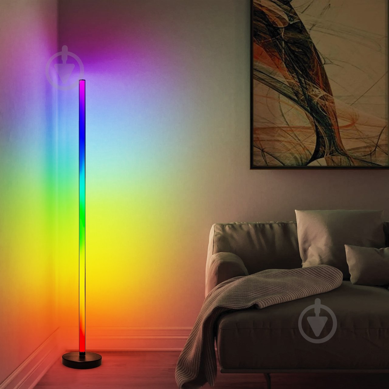 Торшер Eurolamp без цоколя зелений LED-FLD-15W(RGB)B - фото 2