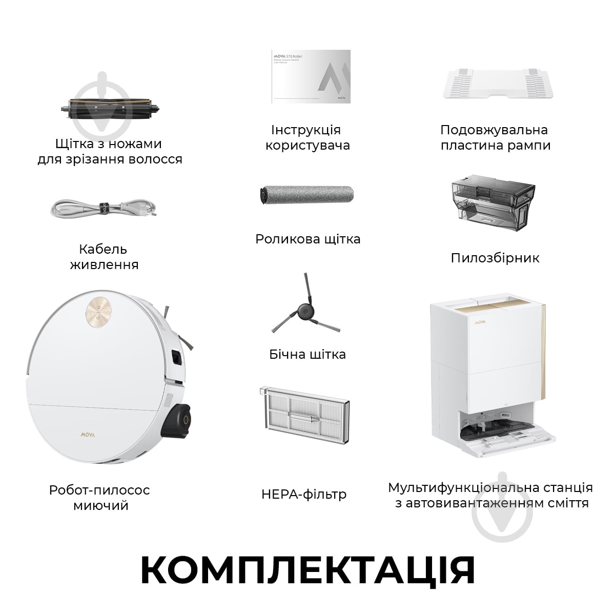Робот-пылесос моющий MOVA S70 Ultra Roller White white - фото 14