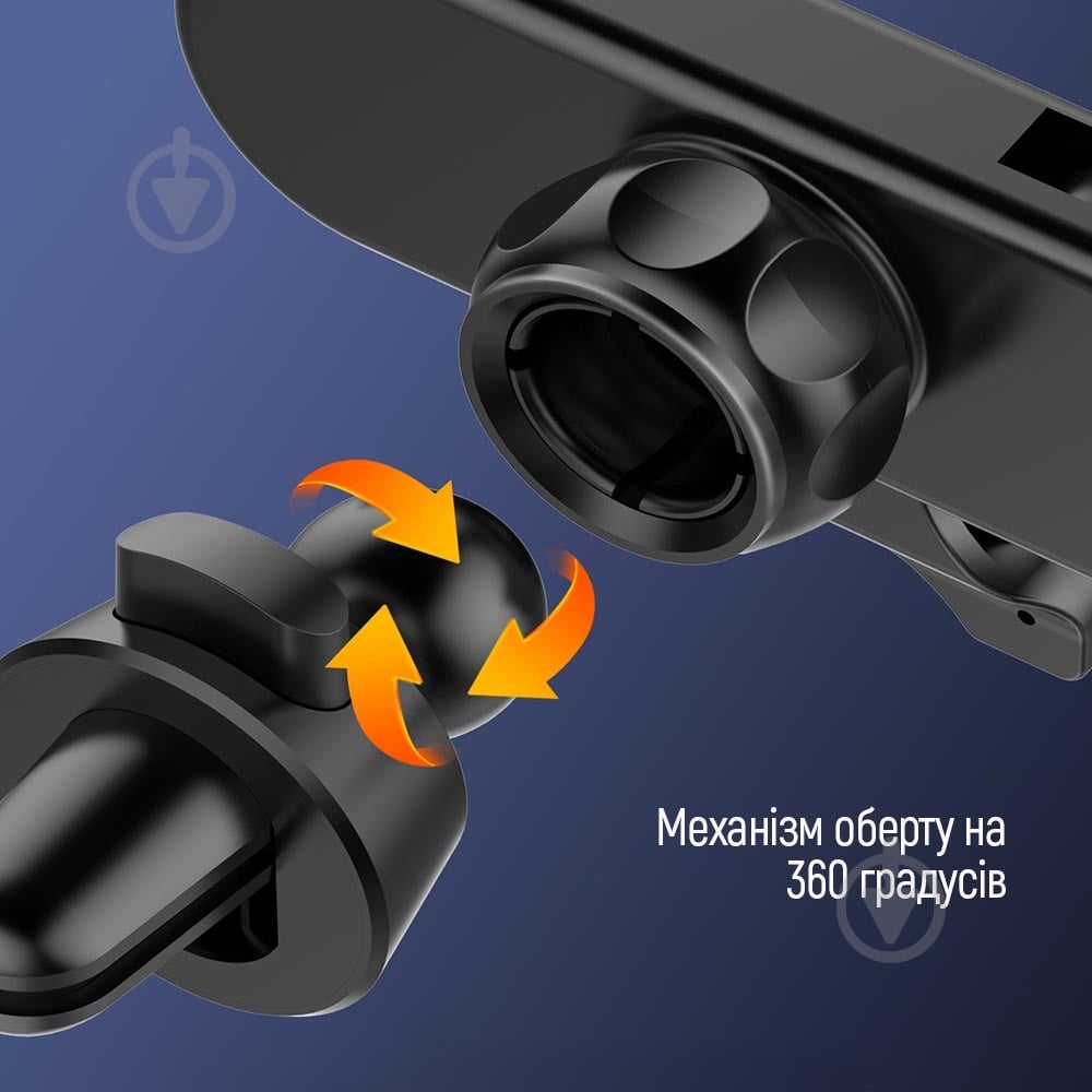 Автодержатель для телефона Gravity car mount ColorWay (CW-CHG11-BK) черный - фото 16