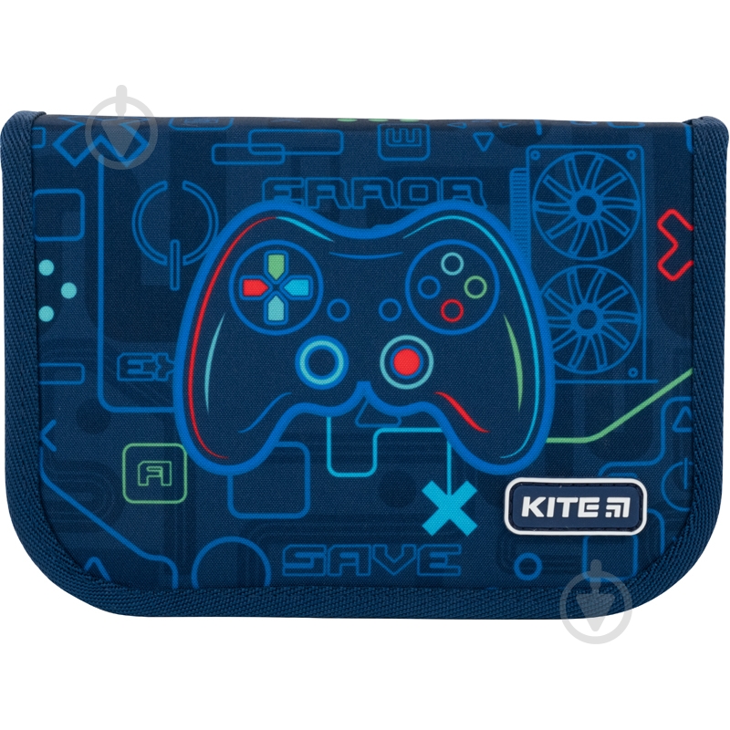 Пенал шкільний Gaming K22-622-12 KITE синій із малюнком - фото 1