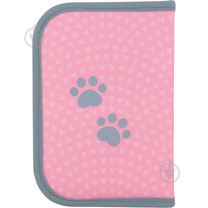 Пенал шкільний Fluffy Cat K22-622-17 KITE рожевий із сірим - фото 4