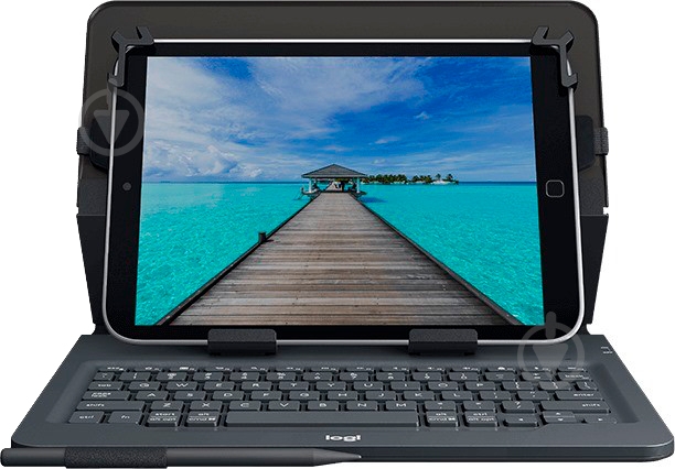 Чехол-клавиатура Logitech Universal Folio Apple iPad 9-10" black (920-008342) - фото 3
