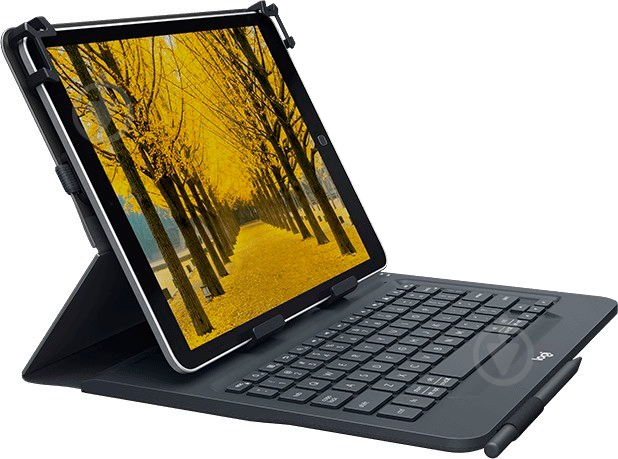 Чехол-клавиатура Logitech Universal Folio Apple iPad 9-10" black (920-008342) - фото 5