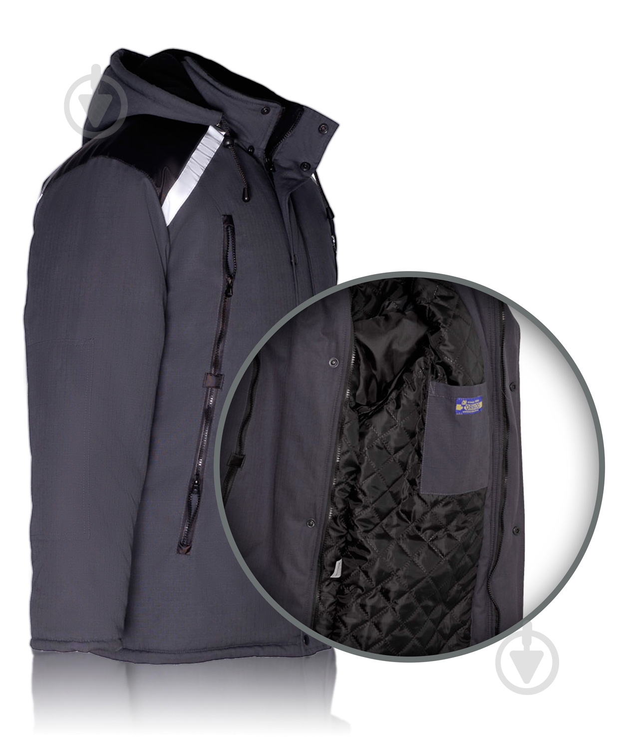 Куртка рабочая Торнадо Фрост р. 52-54 рост 5-6 03100-52-5 темно-серый - фото 4 Куртка рабочая Торнадо Фрост р. 52-54 рост 5-6 03100-52-5 темно-серый - фото 4