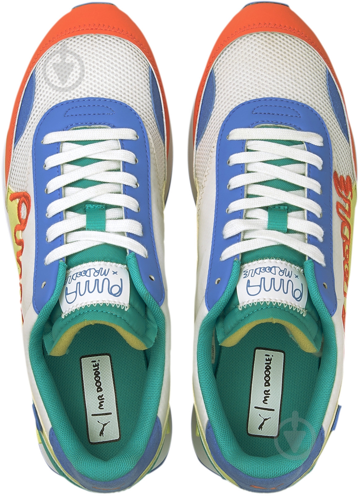 Кроссовки мужские демисезонные Puma Future Rider Mr Doodle 37579001 р.41 бело-красные - фото 6