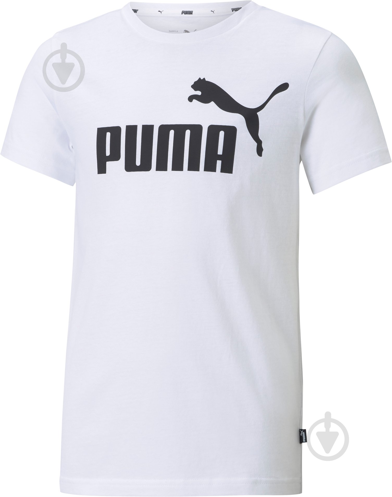 Футболка Puma ESS LOGO TEE B 58696002 р.110 белый - фото 1