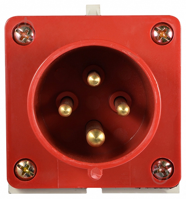 Вилка стаціонарна із заземленням АСКОУКРЕМ ВС 16А/4 3Р+РЕ (514) червоно-білий - фото 2 Вилка стаціонарна із заземленням АСКОУКРЕМ ВС 16А/4 3Р+РЕ (514) червоно-білий - фото 2