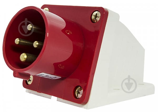 Вилка стаціонарна із заземленням АСКОУКРЕМ ВС 16А/4 3Р+РЕ (514) червоно-білий - фото 4 Вилка стаціонарна із заземленням АСКОУКРЕМ ВС 16А/4 3Р+РЕ (514) червоно-білий - фото 4