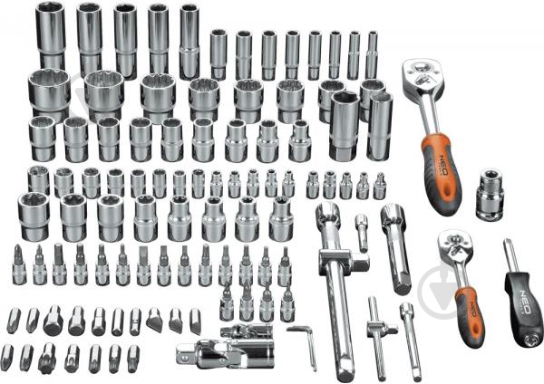 Набір головок 1/2, 1/4 NEO tools 108 шт. 08-666 - фото 6
