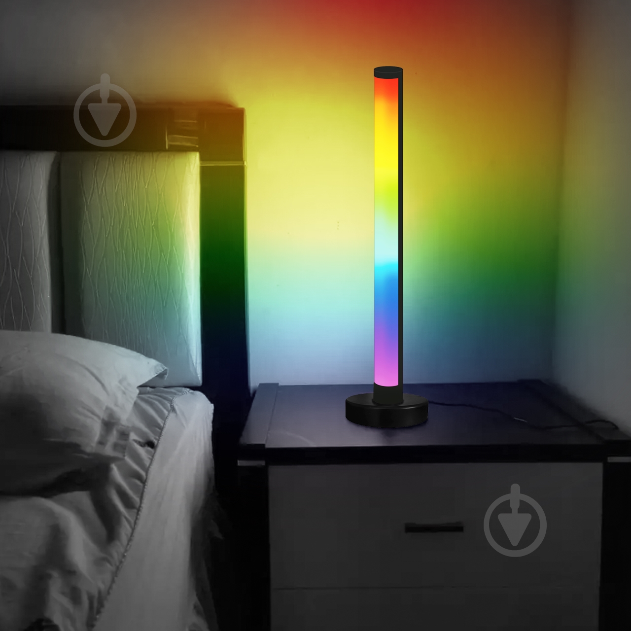 Настільна лампа декоративна Eurolamp без цоколя зелений LED-TL-5W(RGB) - фото 3