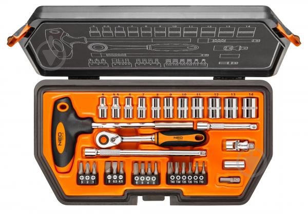Набор головок 1/4 NEO tools 34 шт. 08-601 - фото 2 Набор головок 1/4 NEO tools 34 шт. 08-601 - фото 2