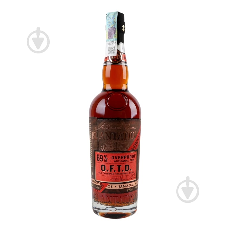 Ром Plantation Overproof 69% (3460410530493) 0,7 л - фото 1
