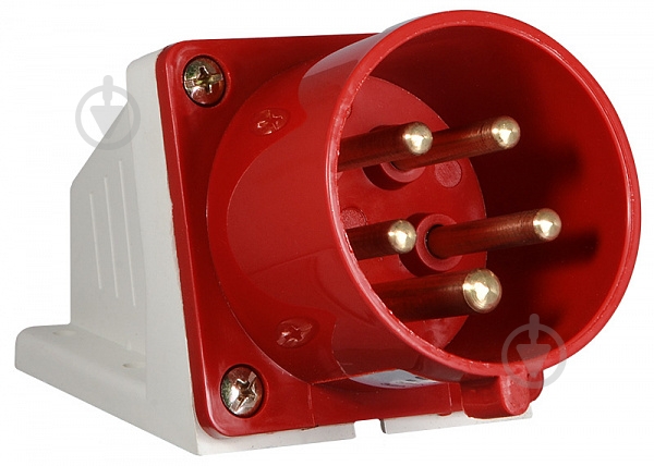 Вилка стаціонарна із заземленням АСКОУКРЕМ ВС 32А/5 3Р+N+РЕ (525) червоно-білий - фото 1 Вилка стаціонарна із заземленням АСКОУКРЕМ ВС 32А/5 3Р+N+РЕ (525) червоно-білий - фото 1