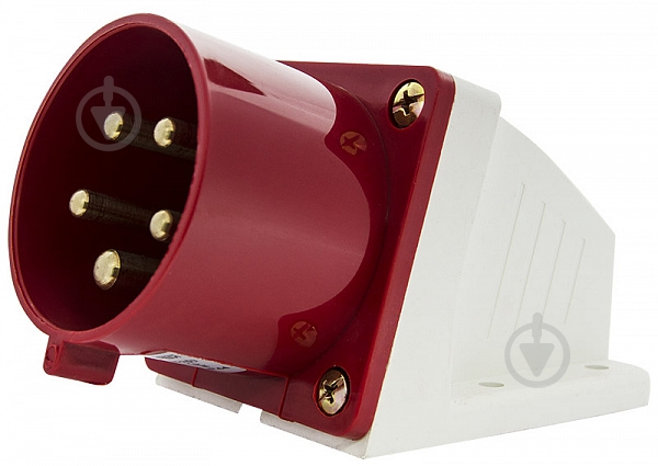 Вилка стаціонарна із заземленням АСКОУКРЕМ ВС 32А/5 3Р+N+РЕ (525) червоно-білий - фото 4 Вилка стаціонарна із заземленням АСКОУКРЕМ ВС 32А/5 3Р+N+РЕ (525) червоно-білий - фото 4