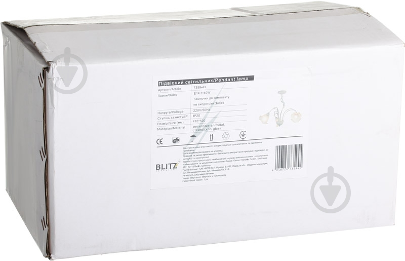 Люстра потолочная Blitz 3xE14 белый 7359-43 - фото 3
