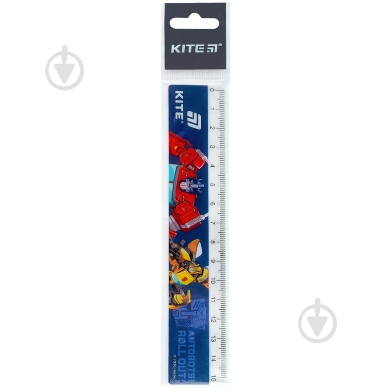 Линейка пластиковая 15 см Transformers TF26-090 KITE - фото 2